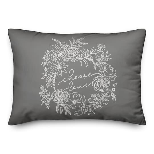 Choose Love 20" x 14" Throw Pillow
